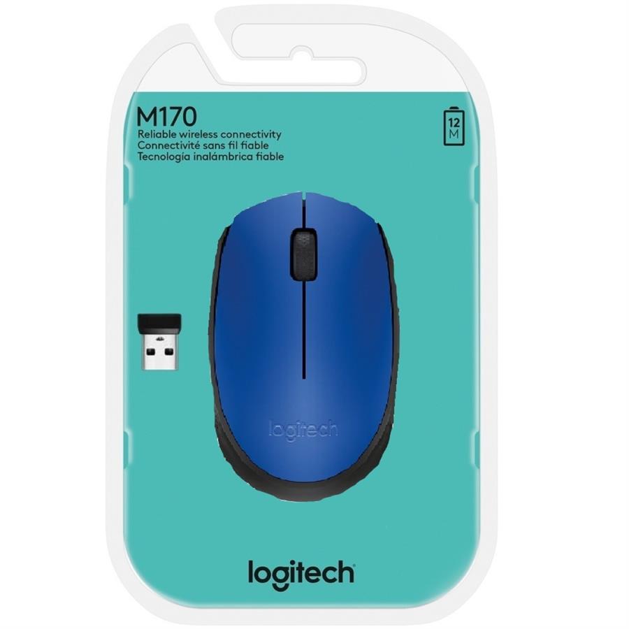 MOUSE INALAMBRICO LOGITECH M170 AZUL