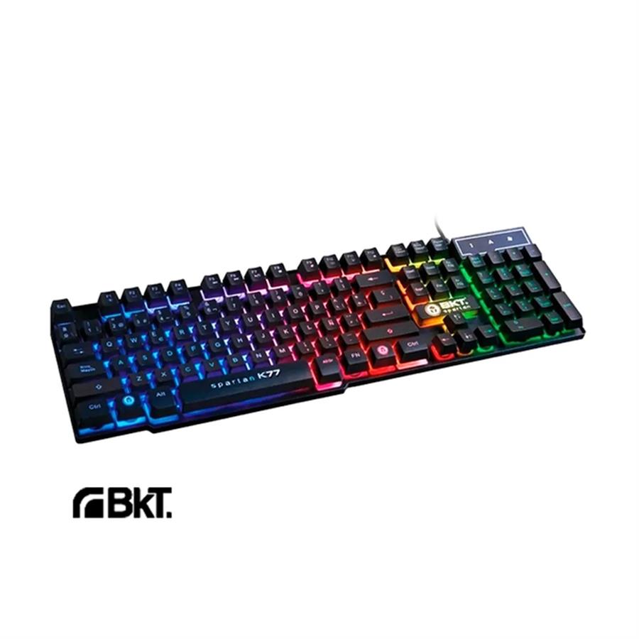 TECLADO BKT K77 USB 104 TECLAS RETROILUMINADO SIMIL MEC-NI