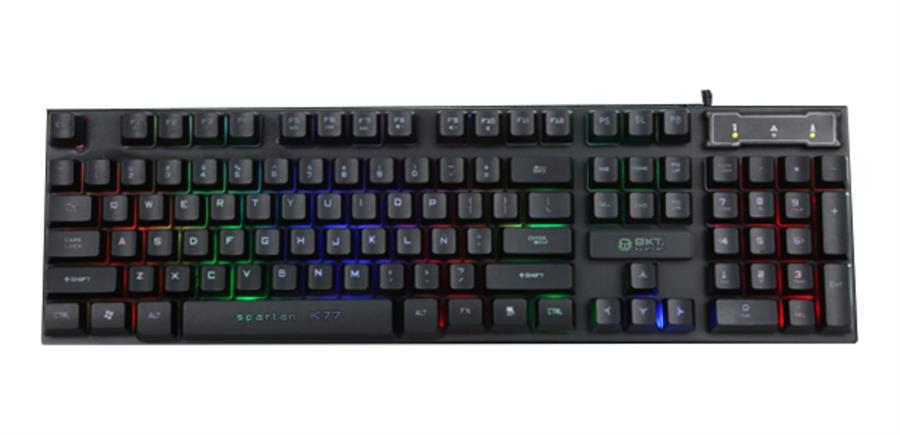 TECLADO BKT K77 USB 104 TECLAS RETROILUMINADO SIMIL MEC-NI