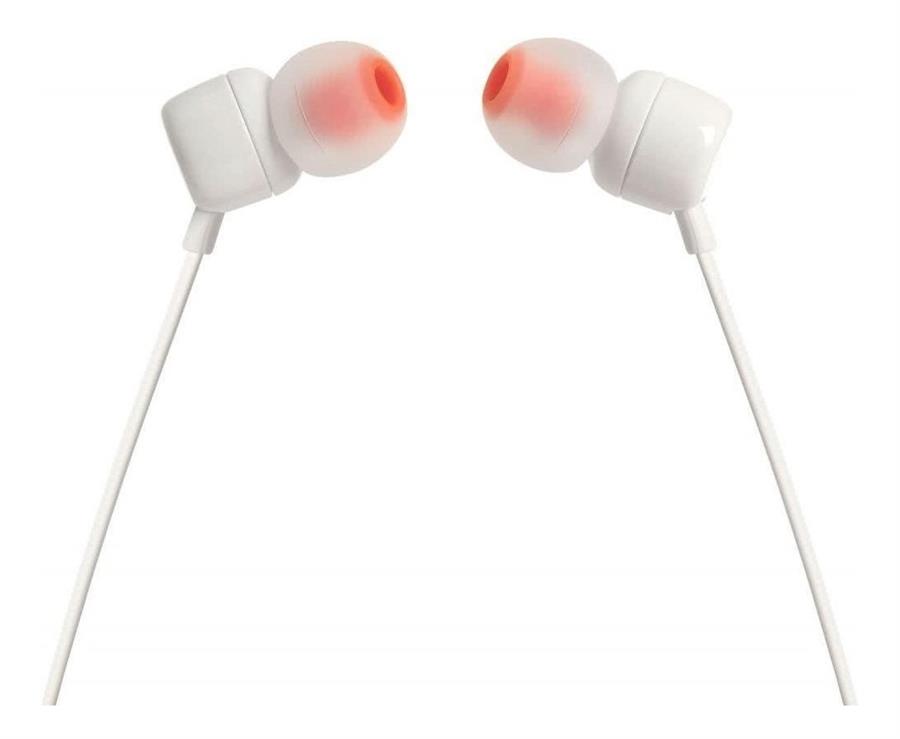 AURICULAR IN EAR JBL TUNE 110 MANOS LIBRES BLANCO ANTINUDO