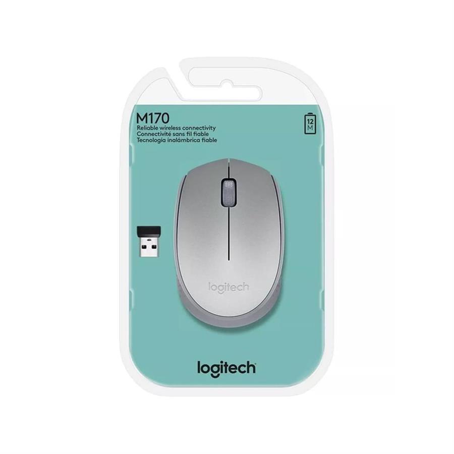 MOUSE INALAMBRICO LOGITECH M170 PLATEADO