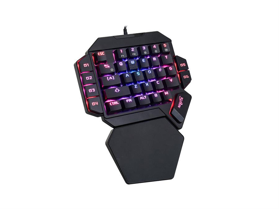 TECLADO GAMER MECANICO NISUTA NS-KBGZ1M MACRO SOFT ONE HAND