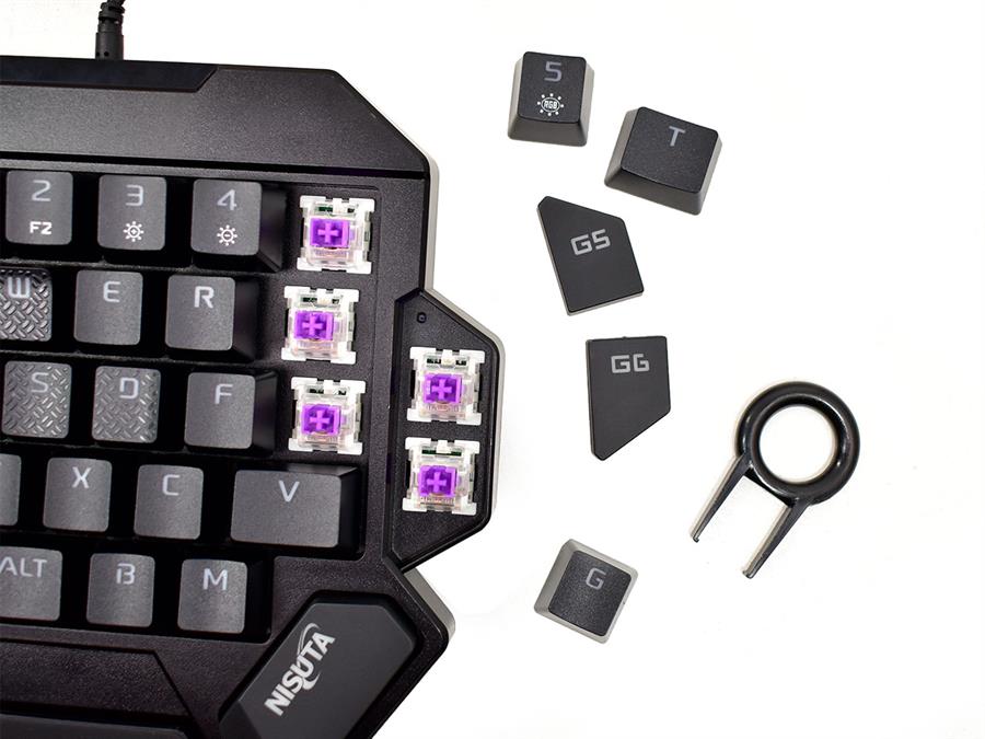 TECLADO GAMER MECANICO NISUTA NS-KBGZ1M MACRO SOFT ONE HAND