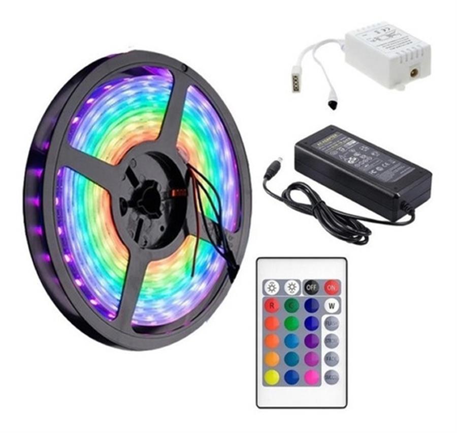 TIRA LED RGB 5050 TIME TMTLD 9706 CON CONTROL REMOTO 5M