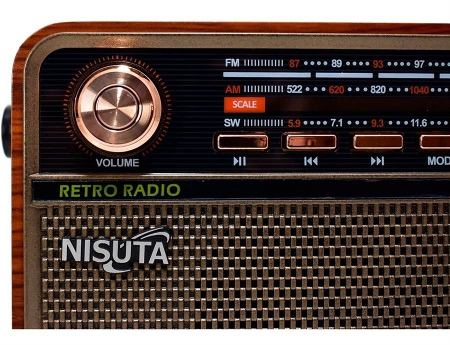 RADIO VINTAGE NS-RV21 CON CONTROL REMOTO - AM-FM-BT-SD