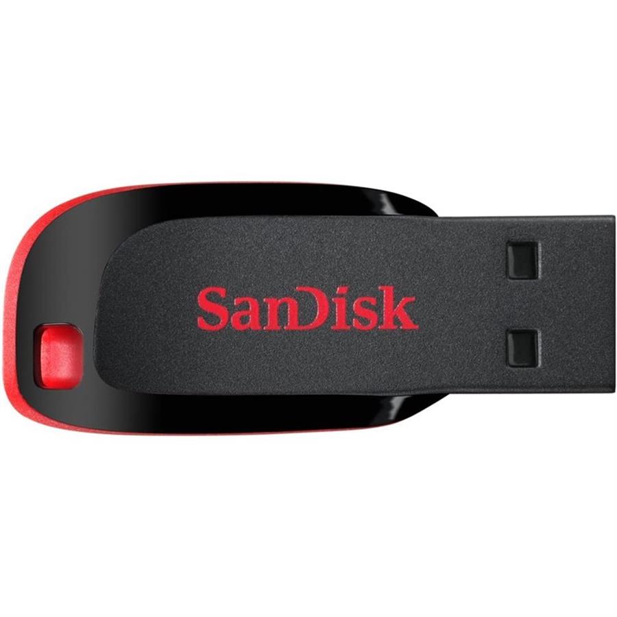 PEN DRIVE 128 GB SANDISK CRUZER BLADE NEGRO/ROJO USB2.0