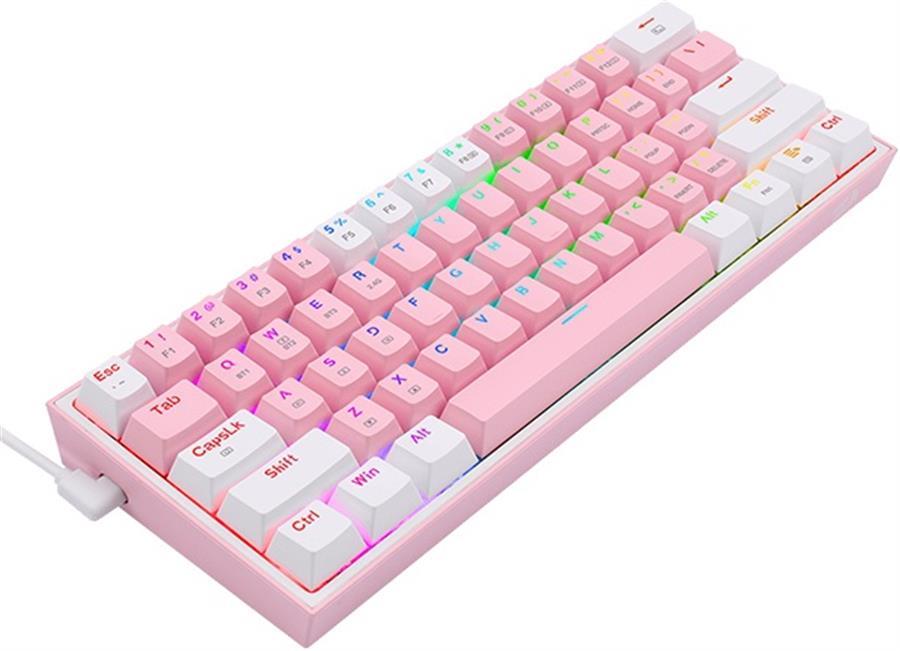 TECLADO MECANICO REDRAGON FIZZ PRO PINK/WHITE K616-RGB (RED)