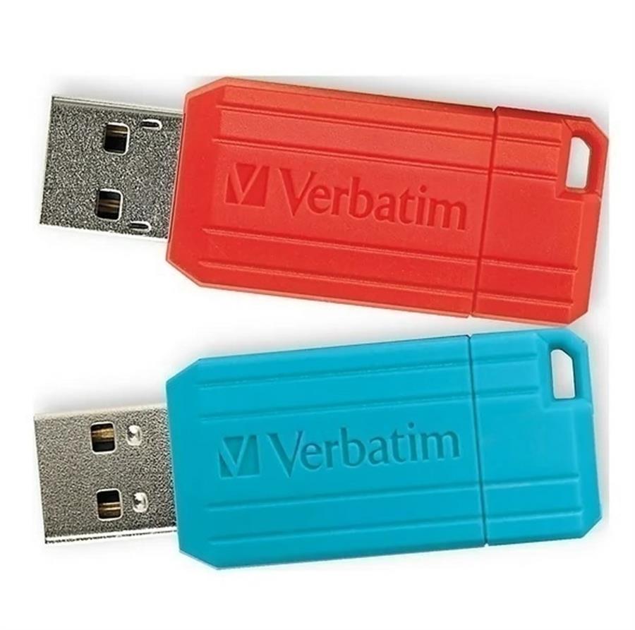 PEN DRIVE VERBATIM 64GB PINSTRIPE 2.0 X 2 UNIDADES