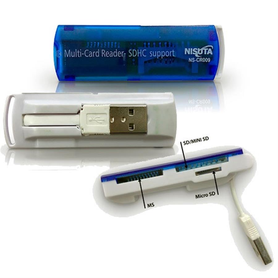 LECTOR GRABADOR DE MEMORIAS USB 2.0 NISUTA NSCR009