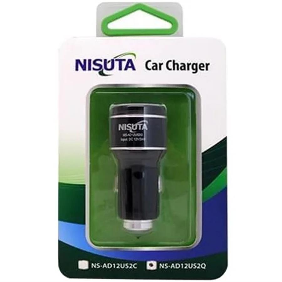 CARGADOR 12V 2P USB AUTO 5V 3.1A NISUTA NS-AD12US2Q