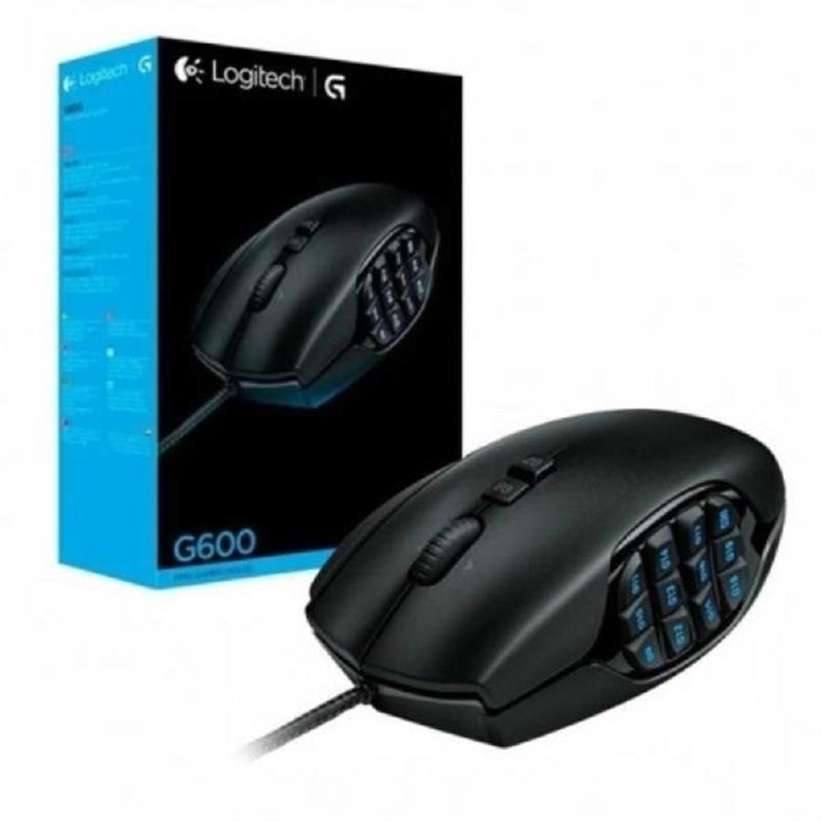 MOUSE GAMER LOGITECH G600 RGB 20 BOTONES PROG 8200DPI