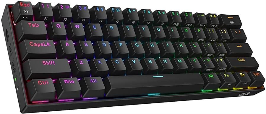 TECLADO MECANICO REDRAGON DRACONIC BLACK K530RGB-PRO SWITCH BROWN