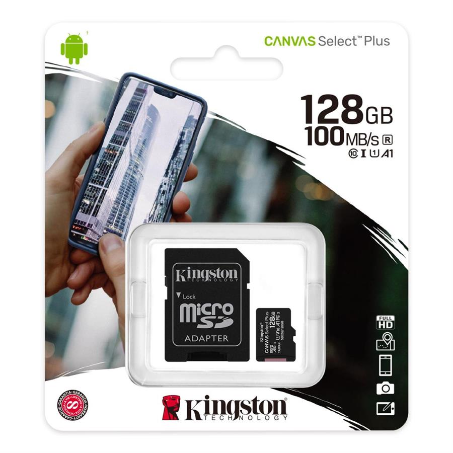 MICRO SD 128GB C10 KINGSTON CANVAS SELECT PLUS
