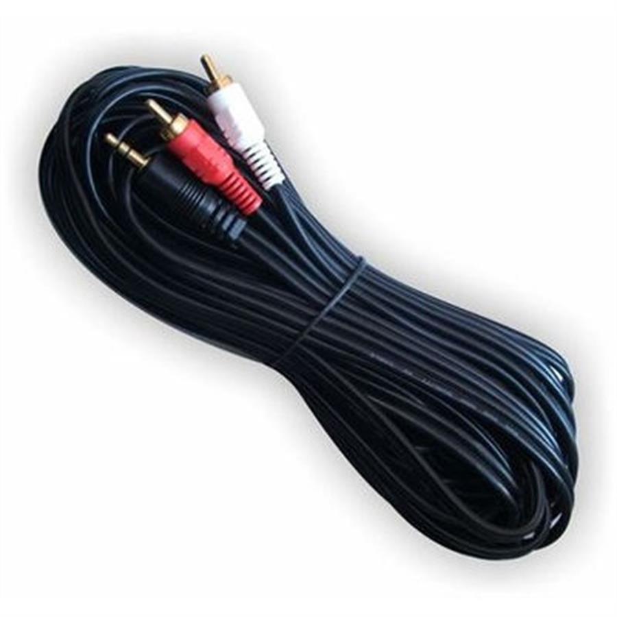 CABLE AUDIO STEREO 3.5MM A 2 RCA 5M NISUTA NSCAU355