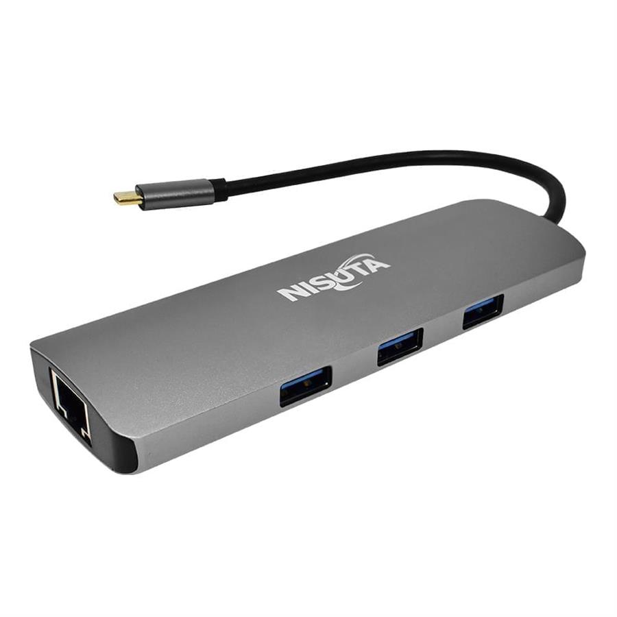 DOCKING USB C 3.1 A RJ45 LECTOR DE TARJETAS NISUTA NSUCD2