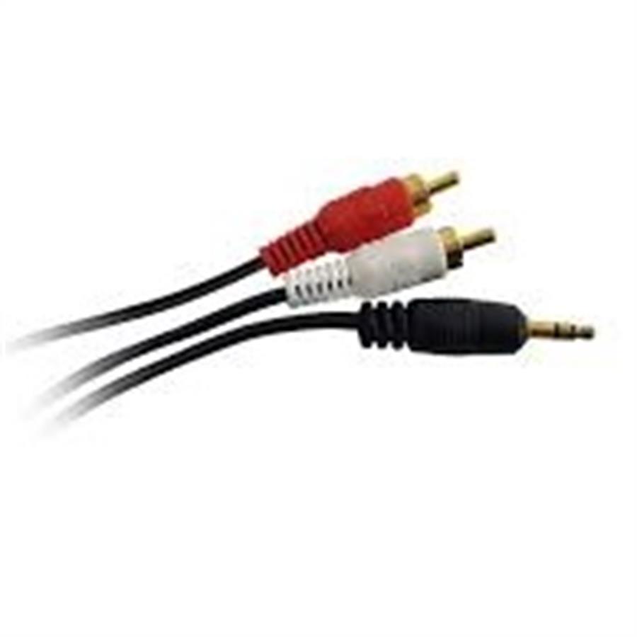 CABLE AUDIO STEREO 3.5MM A 2 RCA 5M NISUTA NSCAU355