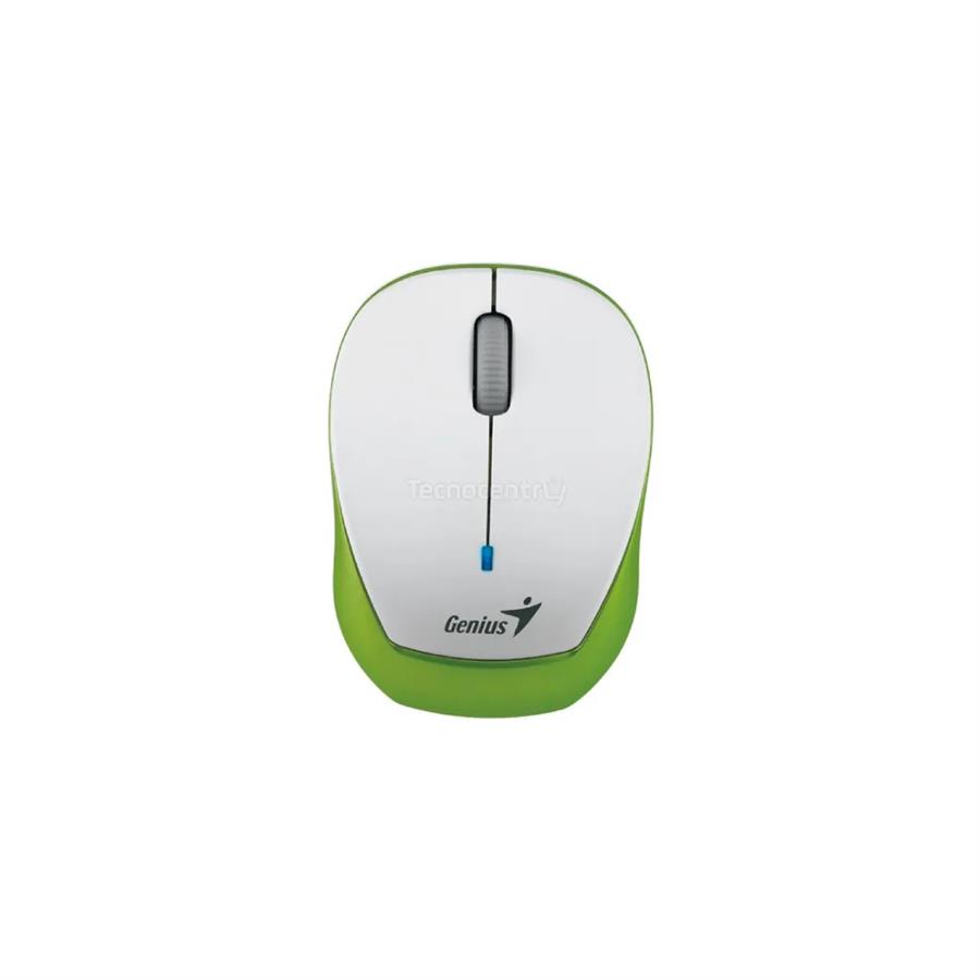MOUSE INALAMBRICO RECARGABLE GENIUS MICRO TRAVELER BLANCO-VERDE