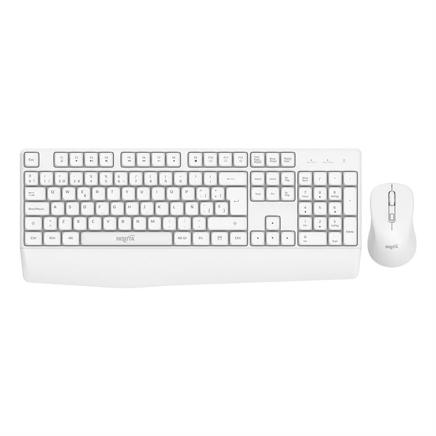 COMBO TEC + MOUSE NISUTA NS-WI53COW WIRELESS (BLANCO)
