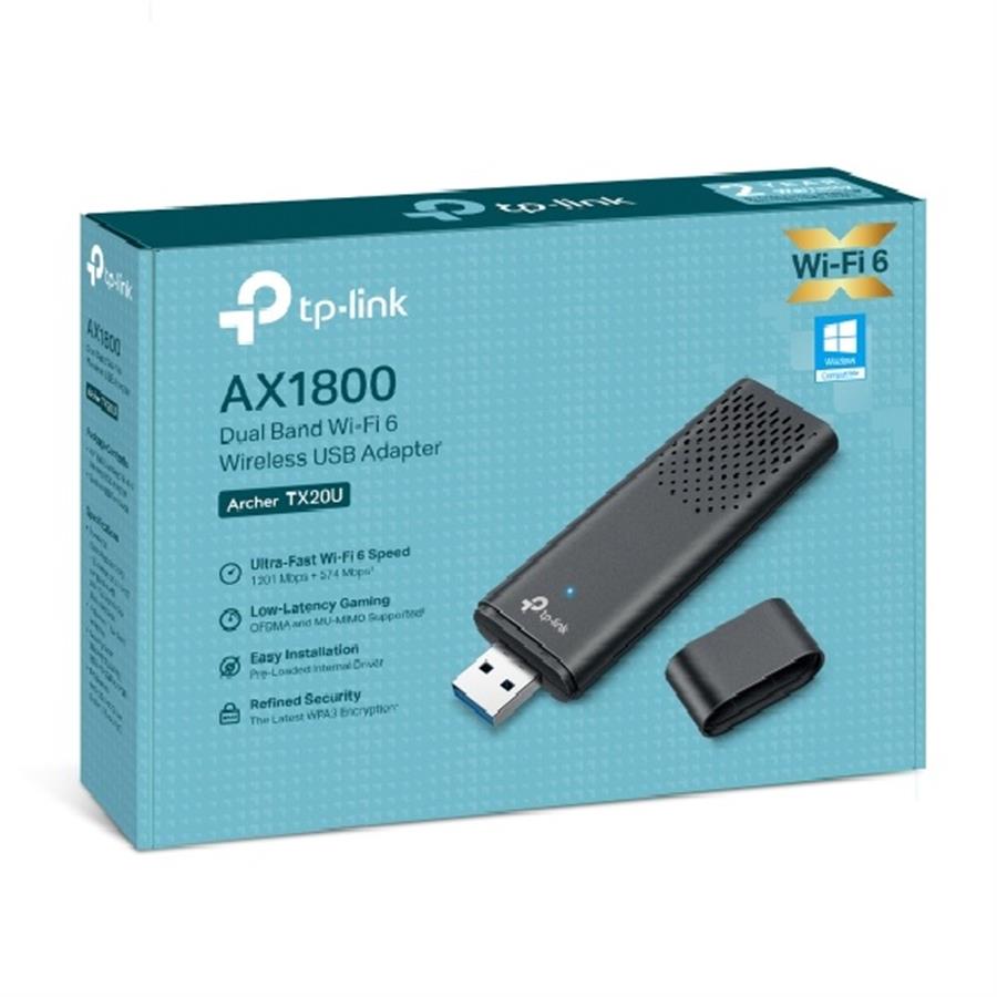 ADAPTADOR WIRELESS USB TP-LINK AX1800 ARCHER TX20U PLUS
