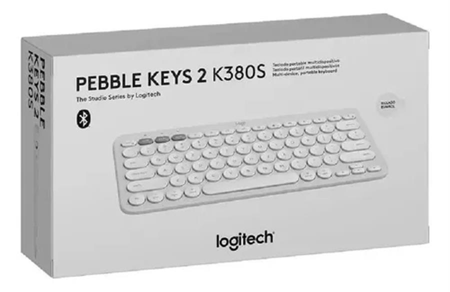 TECLADO BLUETOOTH LOGITECH K380S PEBBLE KEYS 2 BLANCO