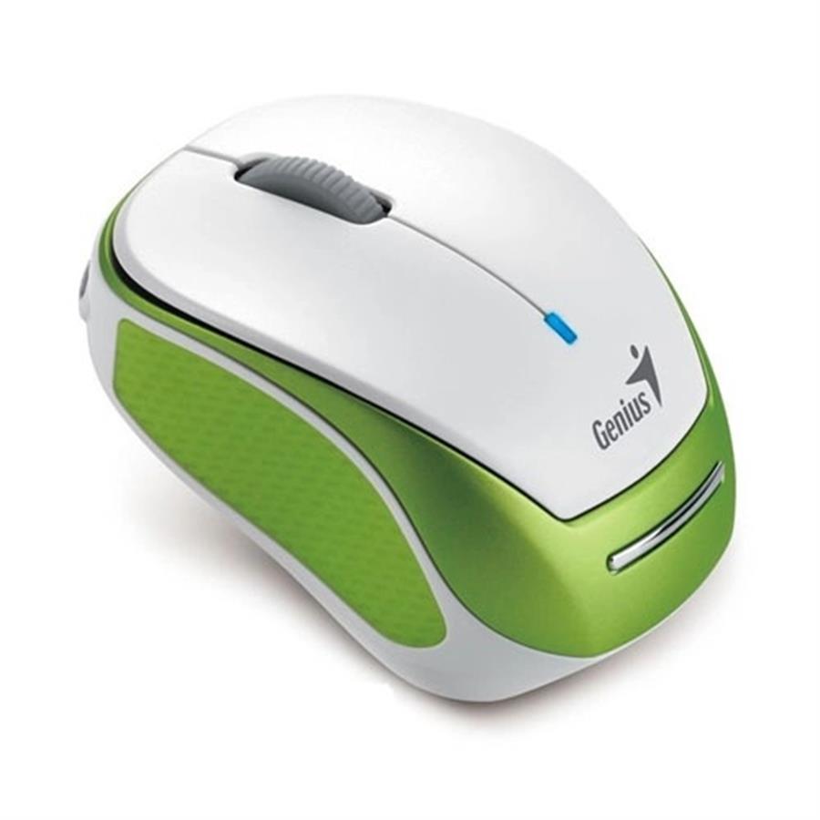 MOUSE INALAMBRICO RECARGABLE GENIUS MICRO TRAVELER BLANCO-VERDE
