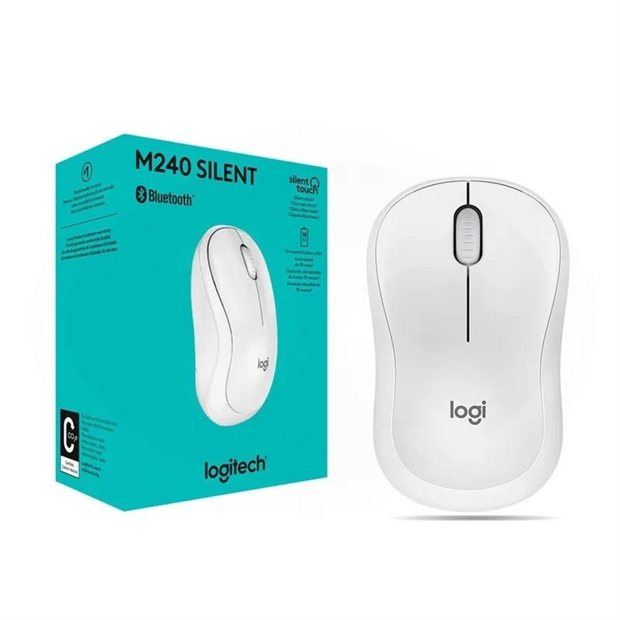 MOUSE BLUETOOTH LOGITECH M240 SILENT BLANCO