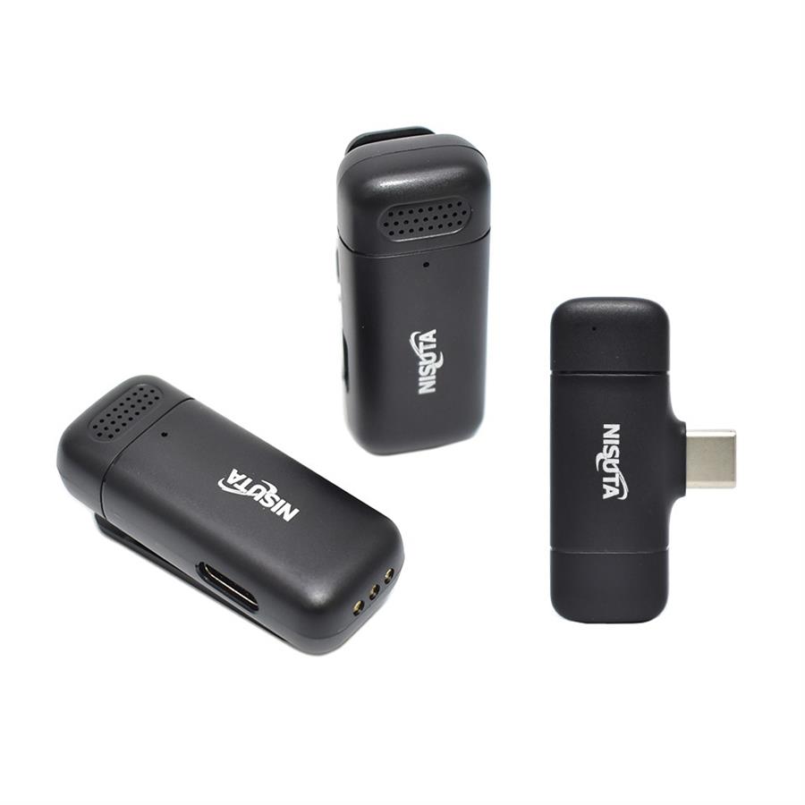 MICROFÓNO INALÁMBRICO DOBLE (USB C) 2.4GHZ NISUTA NSMICW3