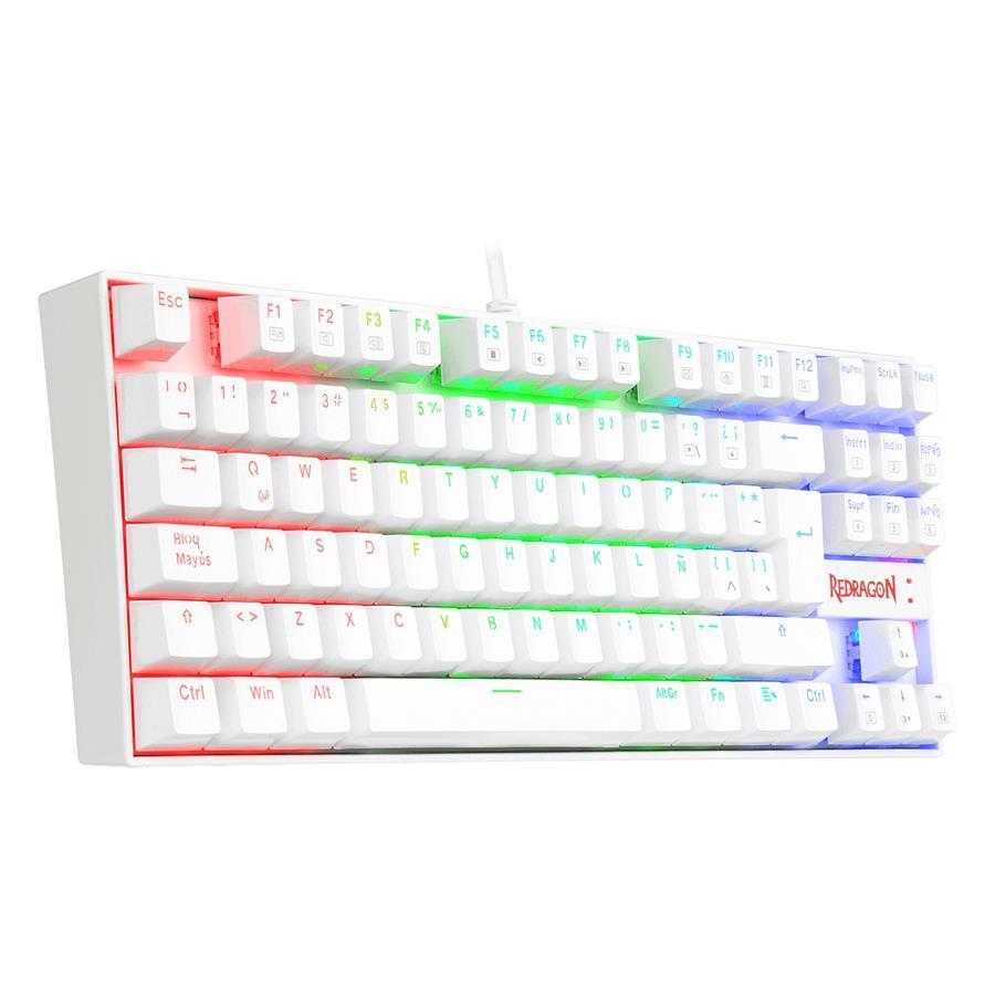 TECLADO MECANICO REDRAGON KUMARA BLANCO K552W-RGB SP-RED