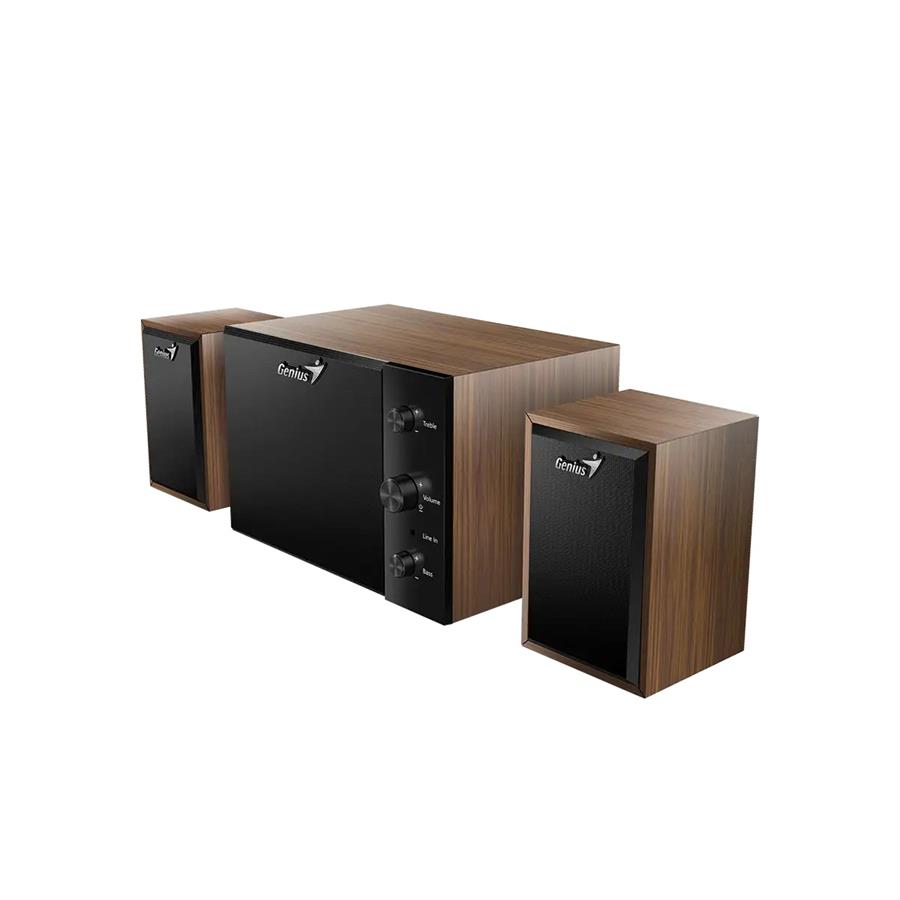 PARLANTES 2.1 GENIUS SW-2.1 350 15W RMS MADERA