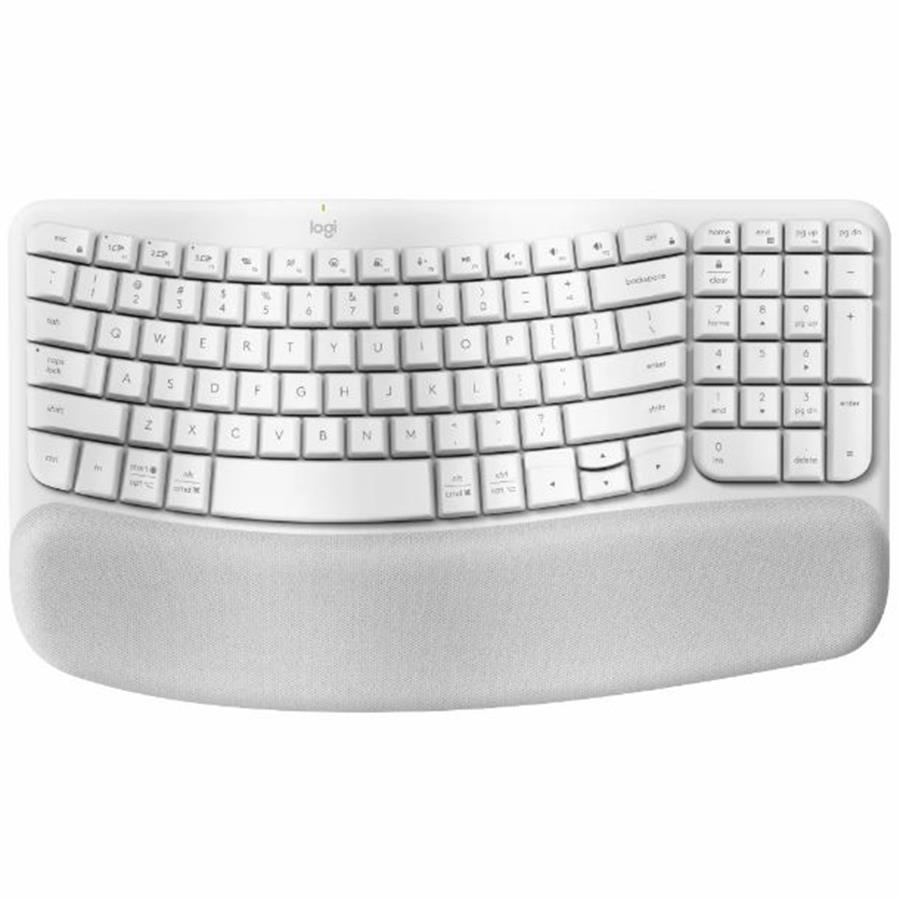 TECLADO LOGITECH WAVE KEYS ERGO BLANCO WIRELESS