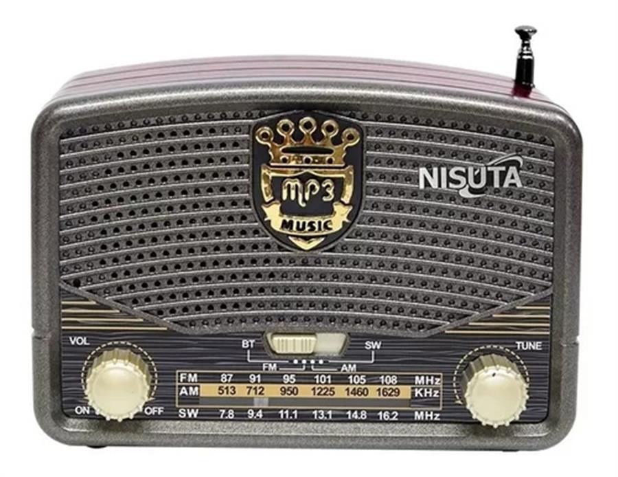 RADIO VINTAGE NS-RV16 CON BT USB MADERA