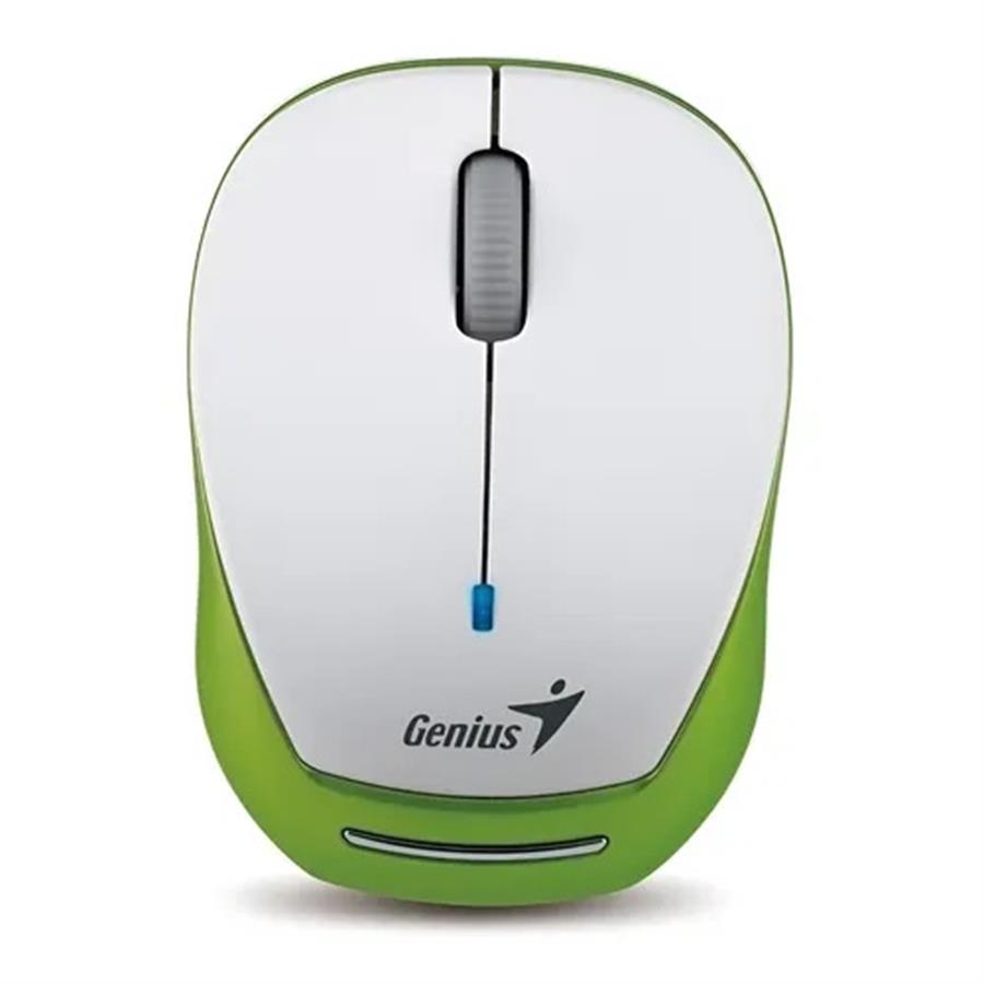 MOUSE INALAMBRICO RECARGABLE GENIUS MICRO TRAVELER BLANCO-VERDE