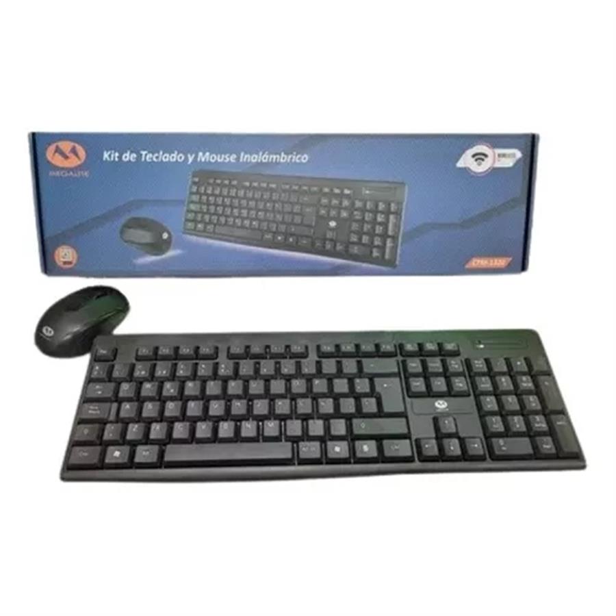 COMBO INALAMBRICO TEC+MOU MEGALITE CTM-1320 2.4GHZ NEGRO
