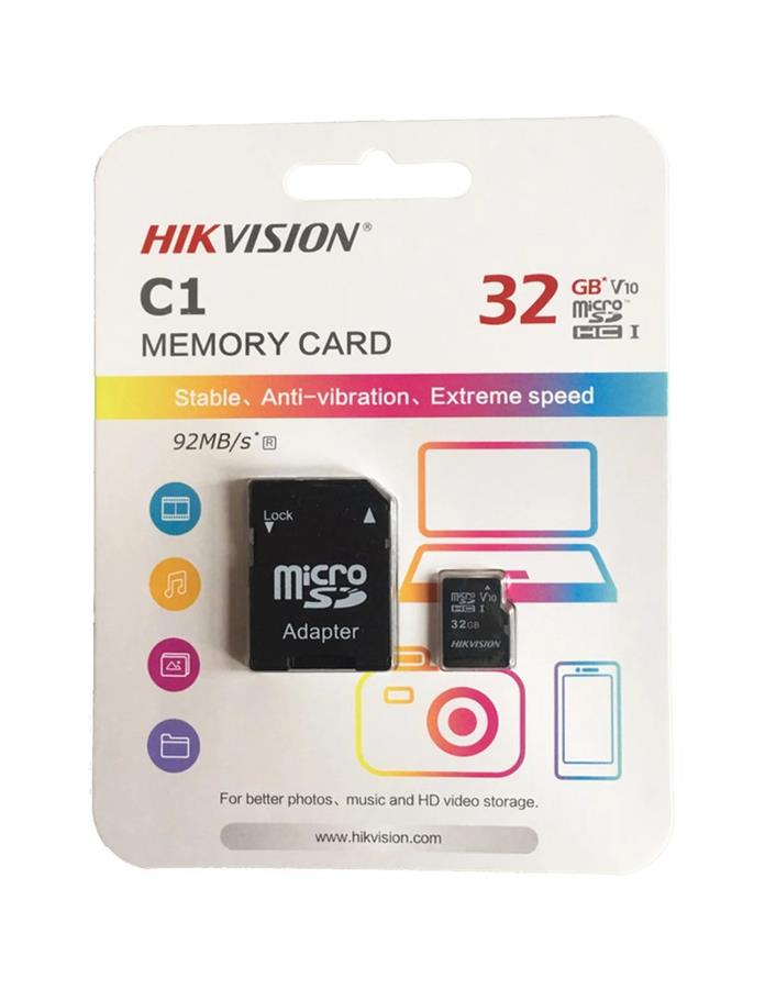 MICRO SD HIKVISION 32GB SD-HC C1 100MBPS