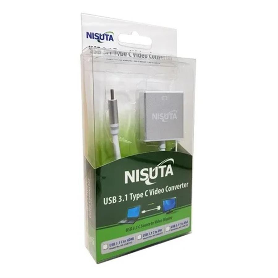 CONVERSOR USB 3.1 TIPO C A VGA NISUTA NSUSBCVG