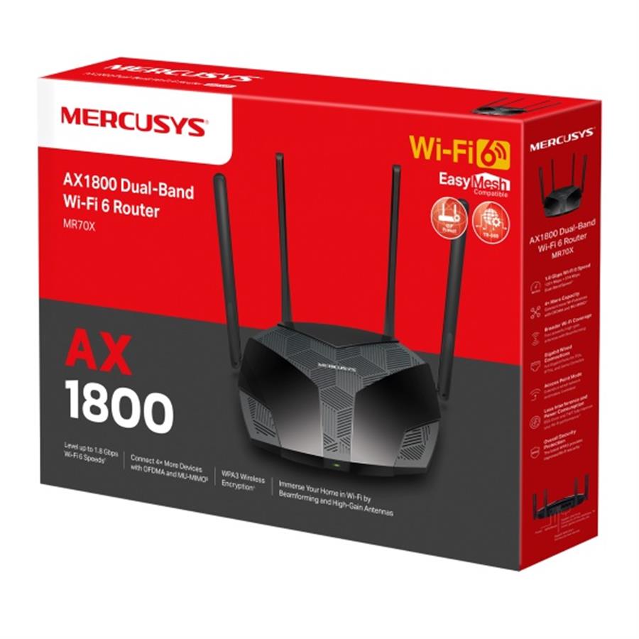 ROUTER AX1800 DUAL-BAND WIFI 6 MERCUSYS MR70X