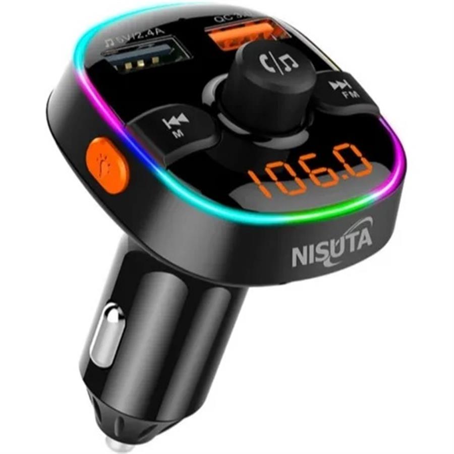 MODULADOR DE FM CON CARGA QC3 5.4AH NISUTA NSFM52