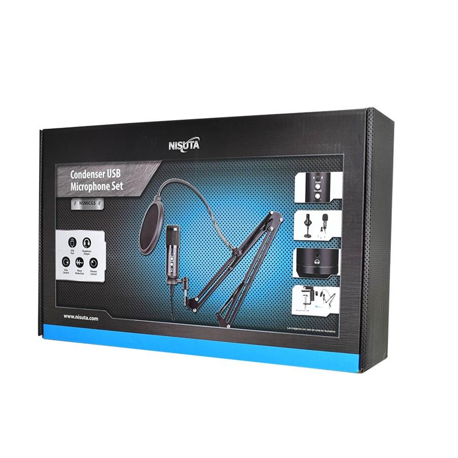 MICROFONO GAMING NISUTA NS-MICG5 USB CON BRAZO