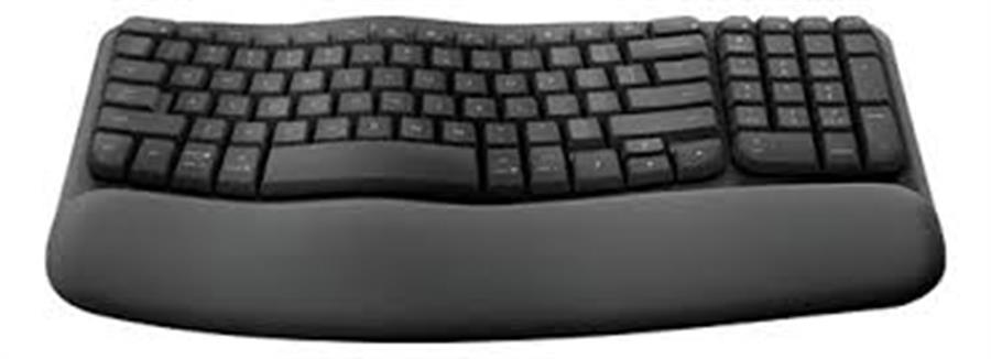 TECLADO LOGITECH WAVE KEYS ERGO NEGRO WIRELESS