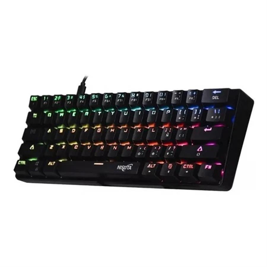 TECLADO MECANICO RGB REAL DE 61 TECLAS NS-KBGZ61