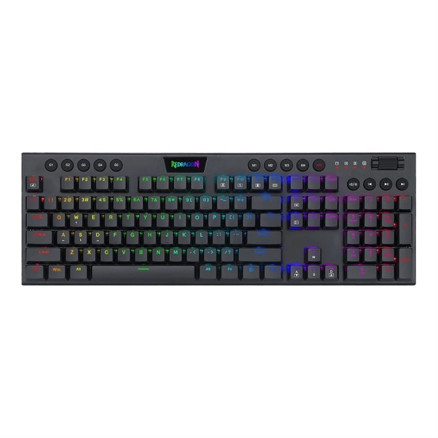 TECLADO MECANICO WIRELESS REDRAGON HORUS TKL BLACK K621-RGB SWITCH RED