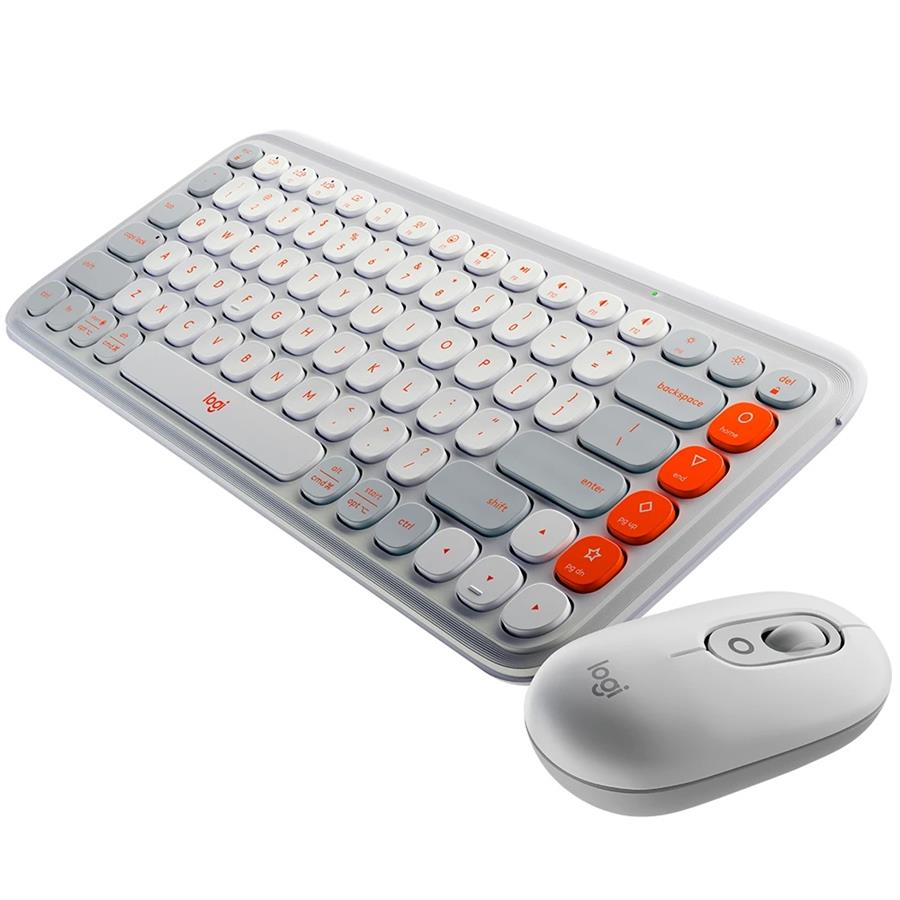 COMBO TECLADO + MOUSE POP ICON LOGITECH BT BLANCO