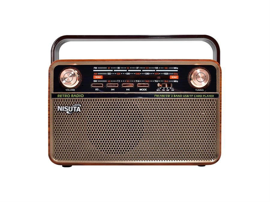 RADIO VINTAGE NSRV21 CON CONTROL REMOTO - AM-FM-BT